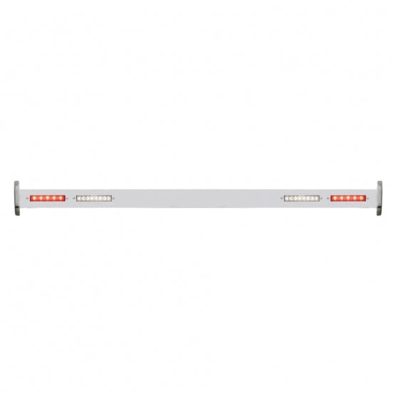 Polished SS Spreader Bar With White And Red LED Lights, Rear For 1932 Ford Car
