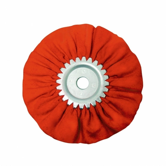 6" Red Treated Airway Buff - 3/4" Arbor