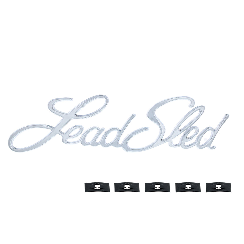 Chrome "Lead Sled" Script Emblem