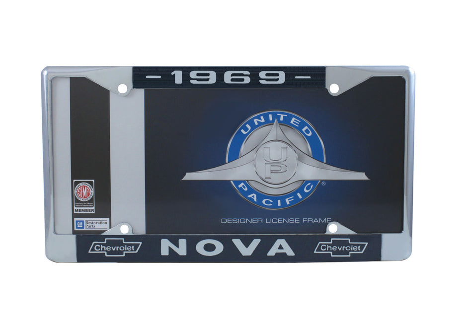Chrome License Plate Frame For 1969 Chevy Nova