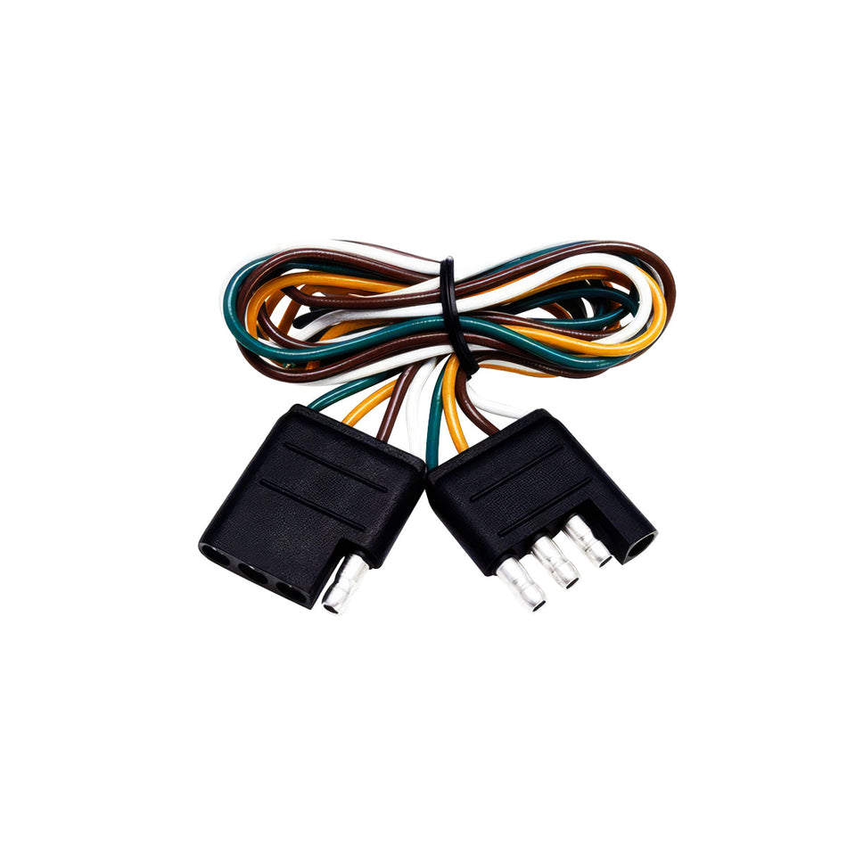 4-Way Flat Molded M/FM Trailer Connectors w/ Polarized Plugs, 1 Pc.