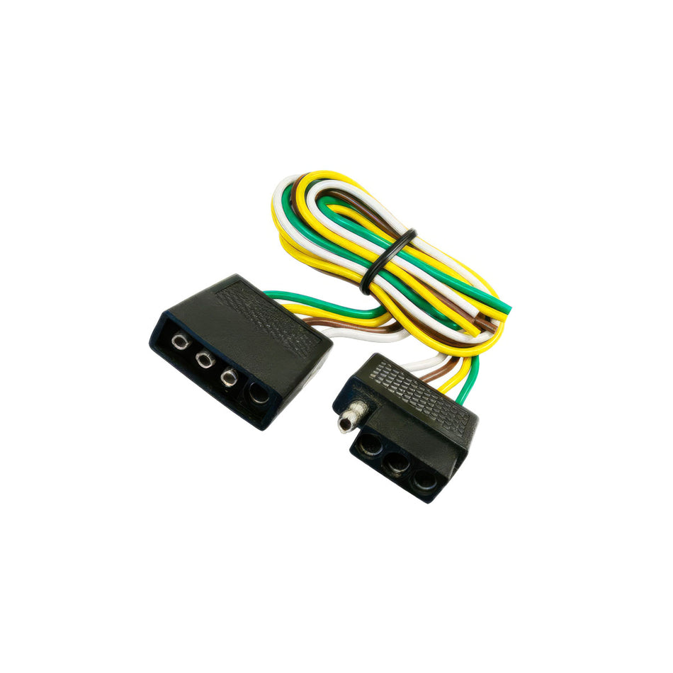 4-Way Flat Moisture Proof M/FM Trailer Connectors w/ Polarized Plugs, 1 Pc.