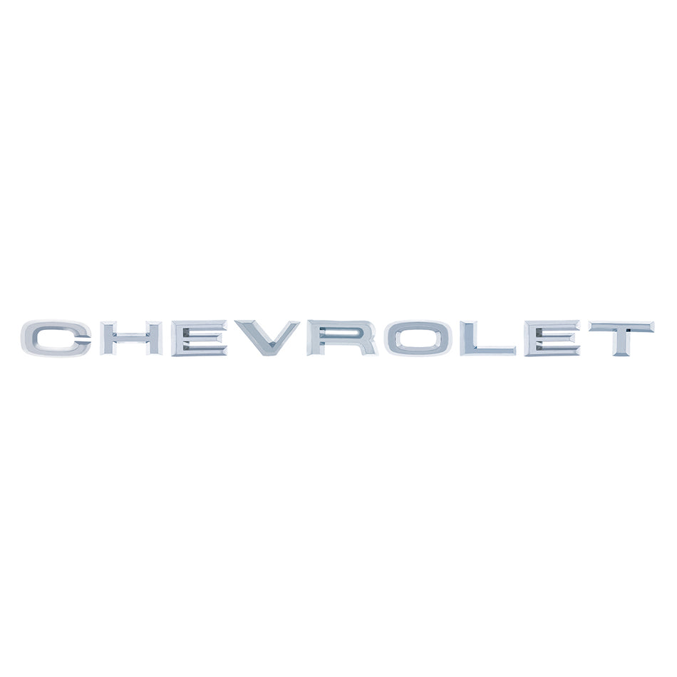 Chrome "CHEVROLET" Hood Letter Emblem Set For 1967-68 Chevy & GMC Truck