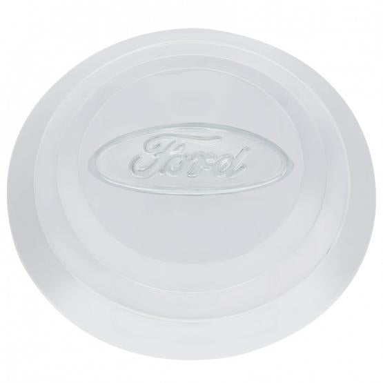 Stainless Steel "Ford" Script Oval Logo Hubcap For 1932-1933 Ford 4-Cyl Car/Truck