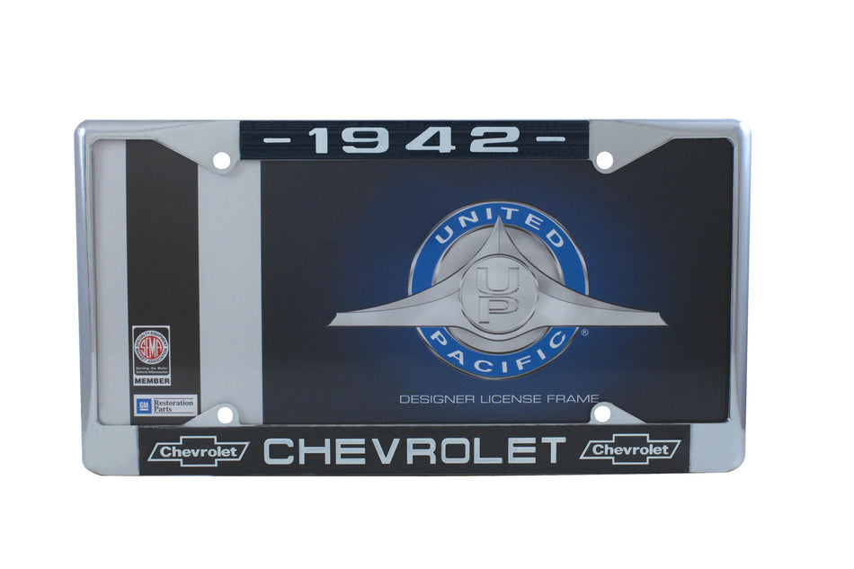 Chrome License Plate Frame For 1942 Chevy Car & Truck