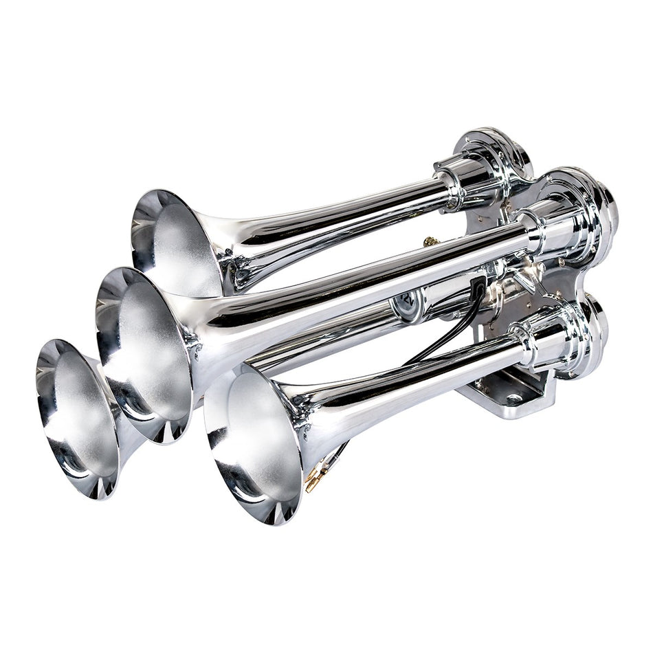 4 Trumpets Mini Chrome Train Horn - Competition Series