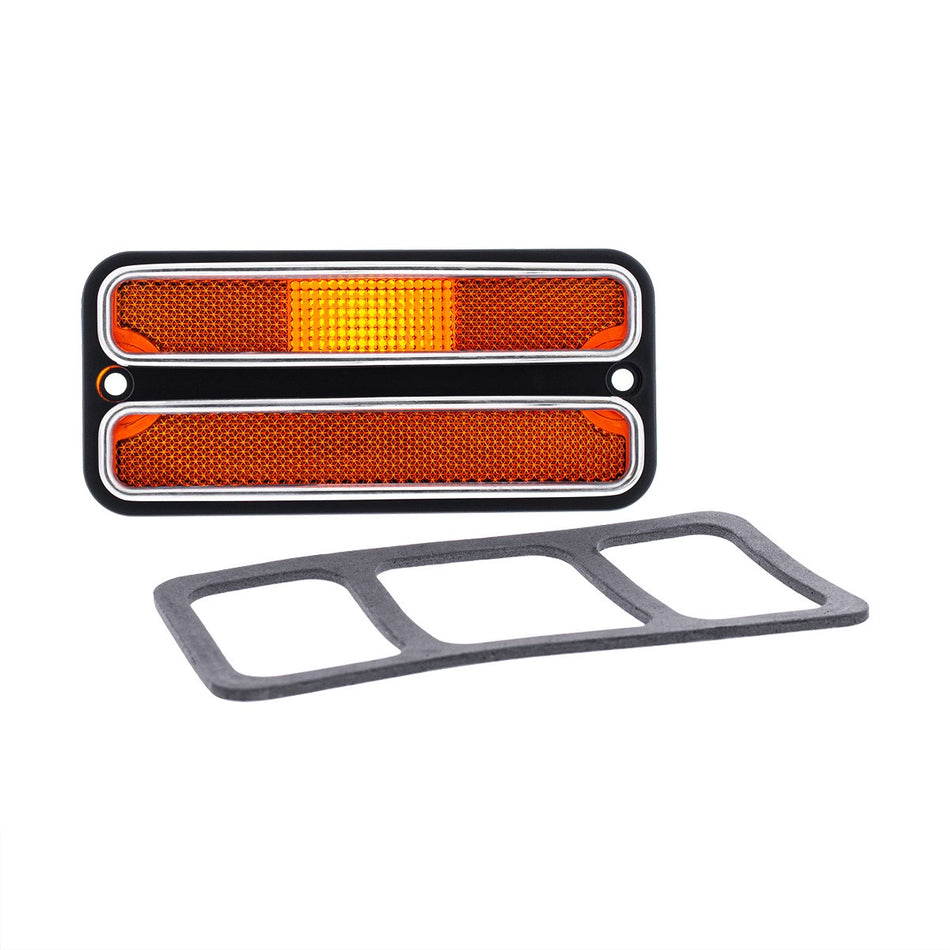 Deluxe Side Marker Light With Stainless Steel Trim, For 1968-72 Chevy & GMC Truck