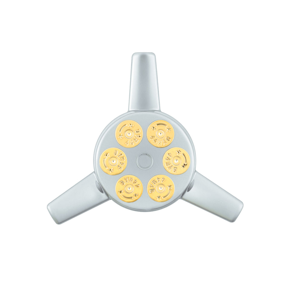 Chrome Plastic Gun Cylinder Hubcap Spinner Only