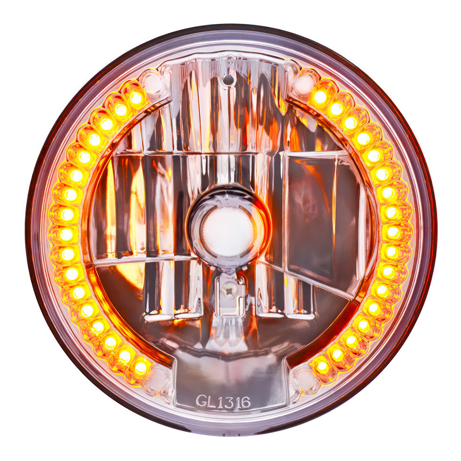 ULTRALIT - 7" Crystal Headlight With 34 LED Position Light