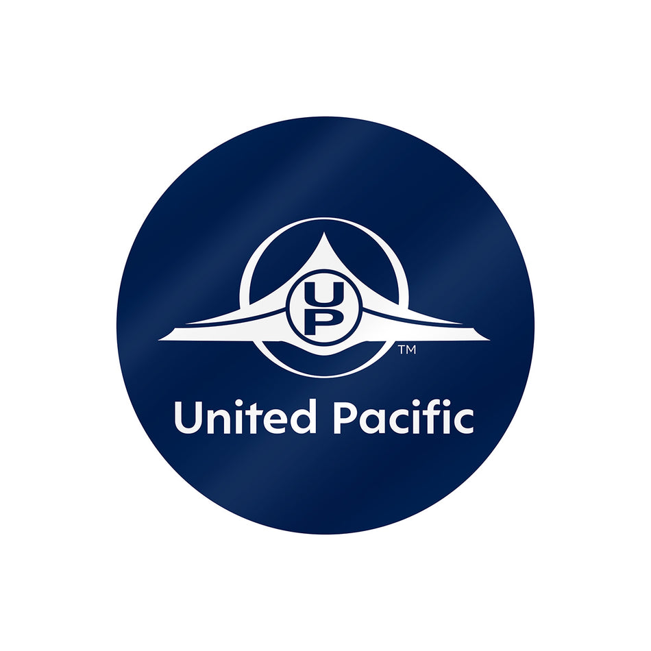 United Pacific 4" Round Glossy Vinyl Sticker-Blue