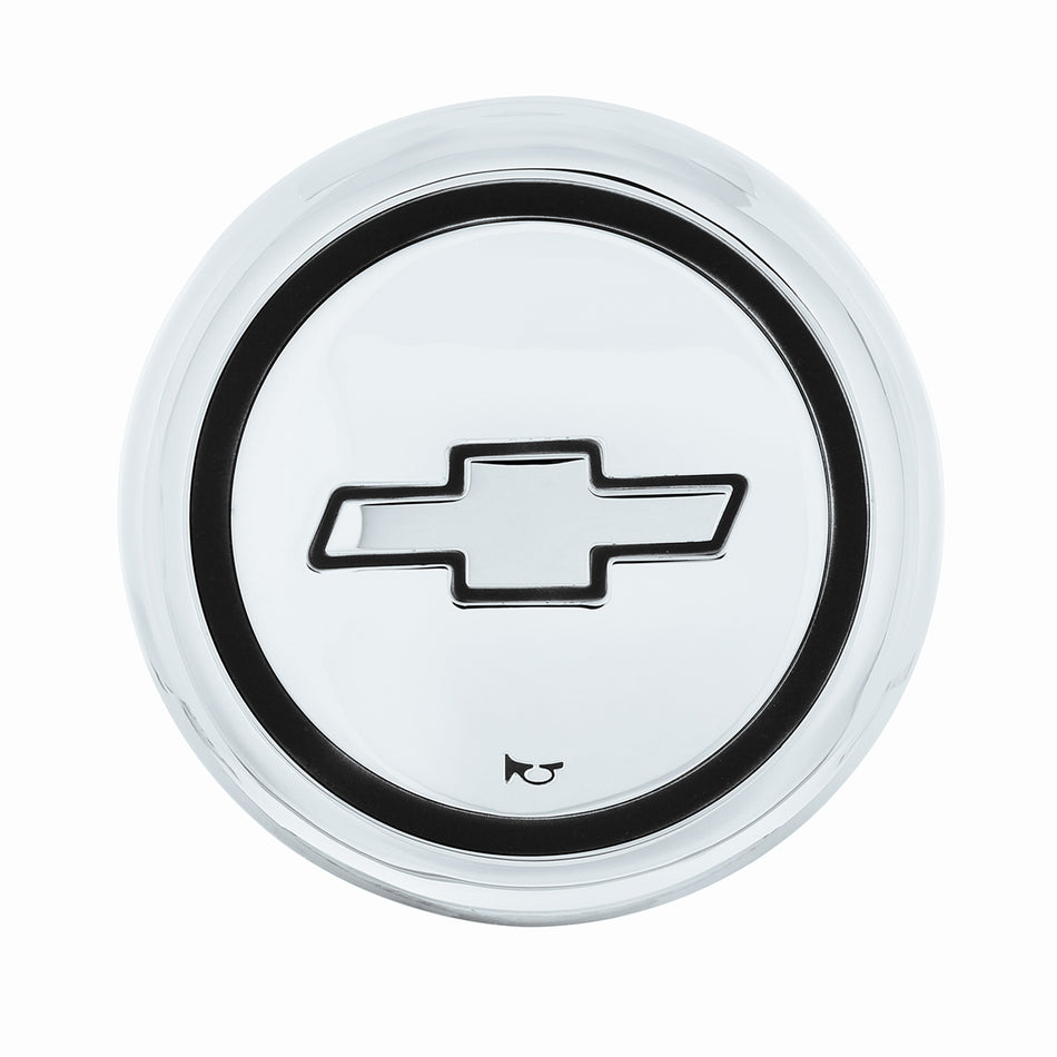 Chrome Horn Button Cap With Bow Tie Logo For 1967-72 Chevy Truck