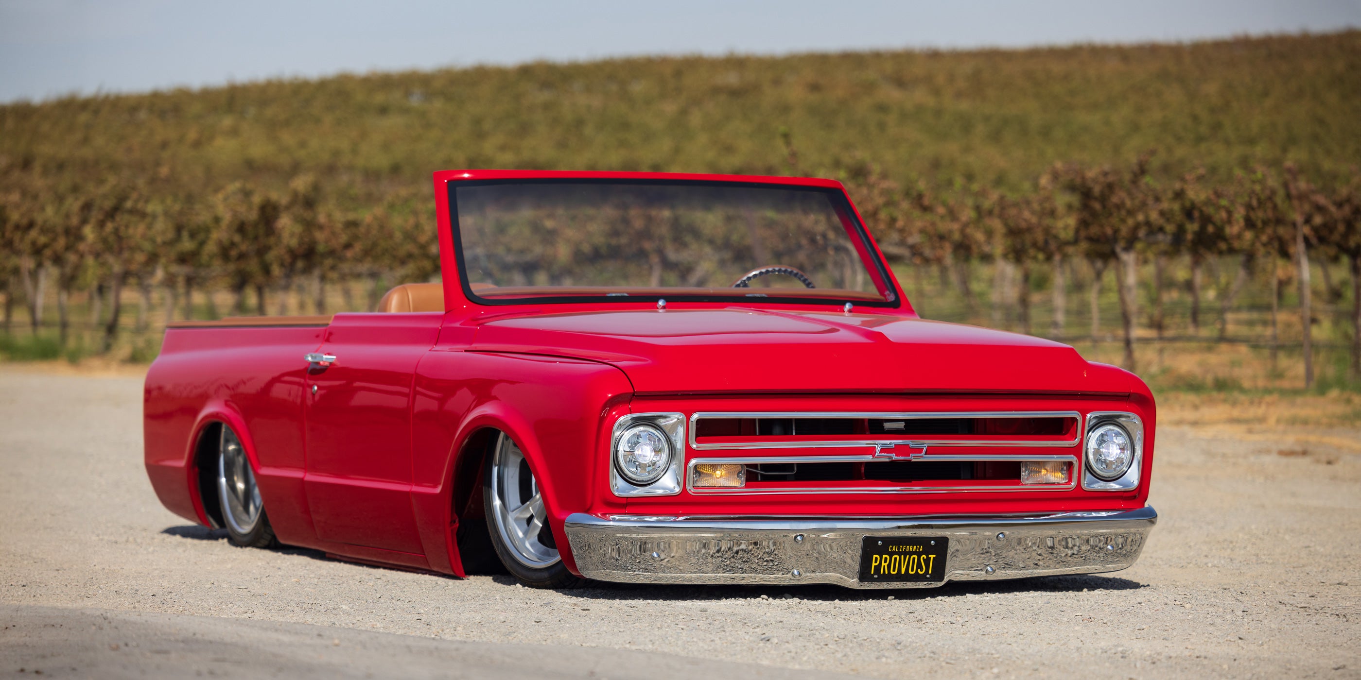 Load video: John Oro AKA “El Presidente”, tells his story about how he came about the C10 Club and his beloved 1971 Chevy K5 Blazer which he named, “Prom Queen”. The gorgeous red truck was on display in our booth at SEMA 2021.