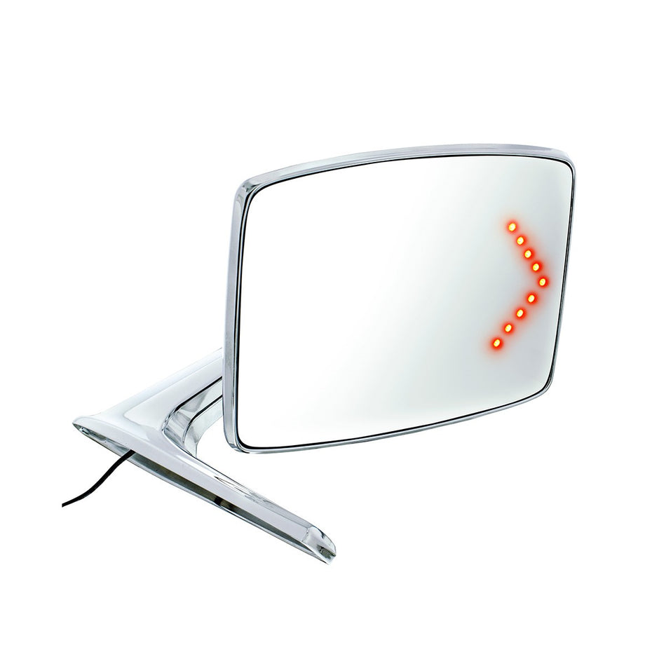 Chrome Exterior Mirror With LED Turn Signal For Ford Bronco (1966-1977) & Truck (1967-1979)